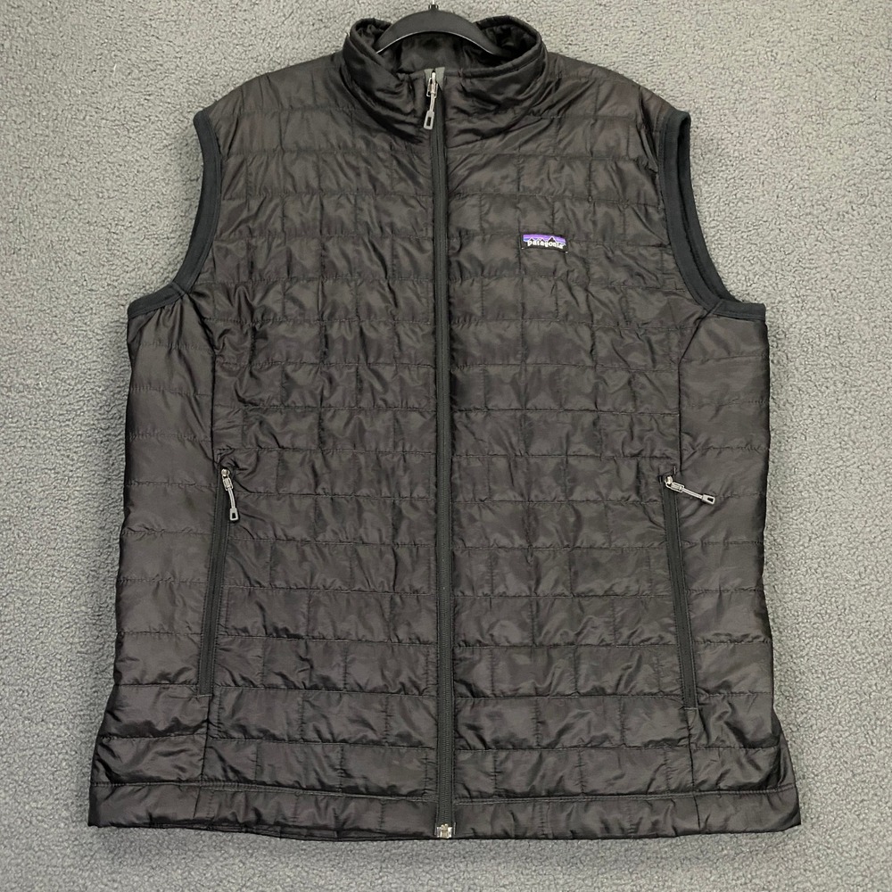 Patagonia Nano Puff Vest Mens XL Black Quilted Insulated Gilet Jacket 84212